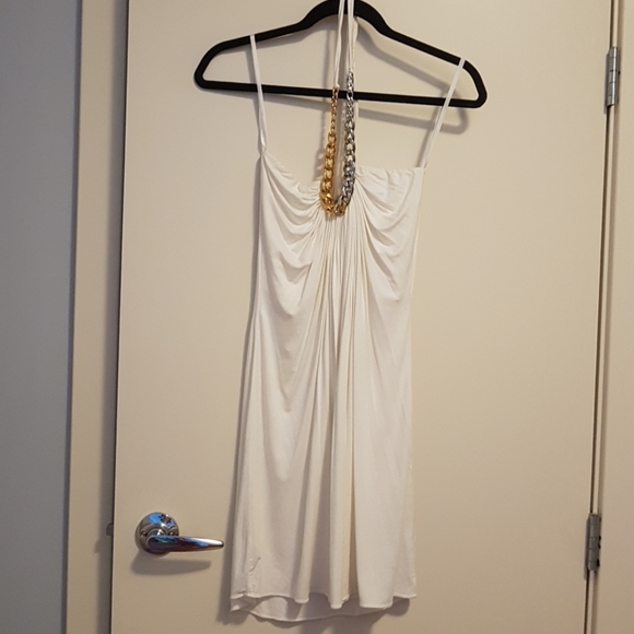 SKY chain halter angel flowy dress - Picture 1 of 3